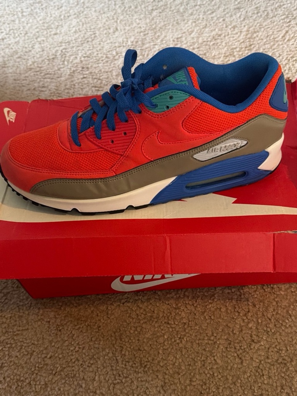 Nike Men’s Air Max Sneakers in Red, Blue, Gray, Teal